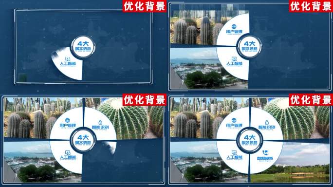 【4】商务企业架构信息分类ae模板包装四