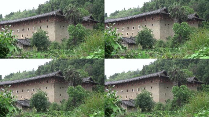 漳州南靖和贵楼内部特写视频福建土楼建筑