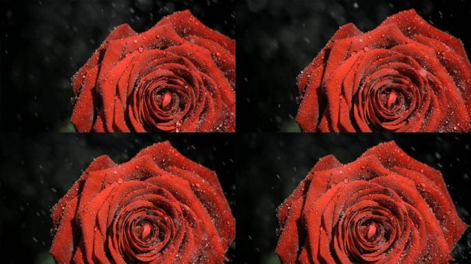 红色玫瑰花特写宣传片