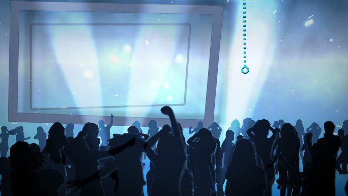 蓝色帧的动画视频ktv酒吧夜场喝酒狂欢庆