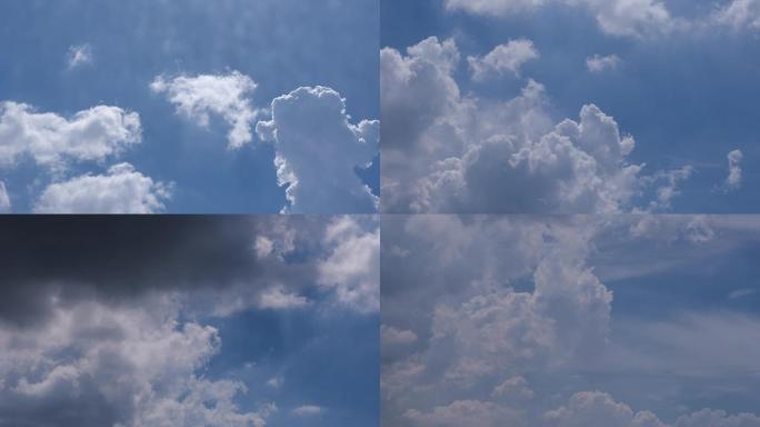 变幻莫测的蓝天白云延时摄影