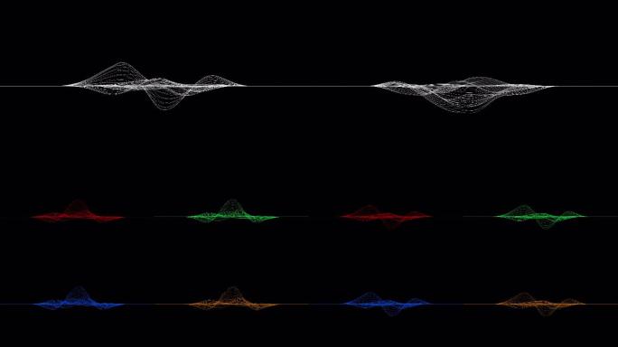 抽象三维循环音频声波背景素材