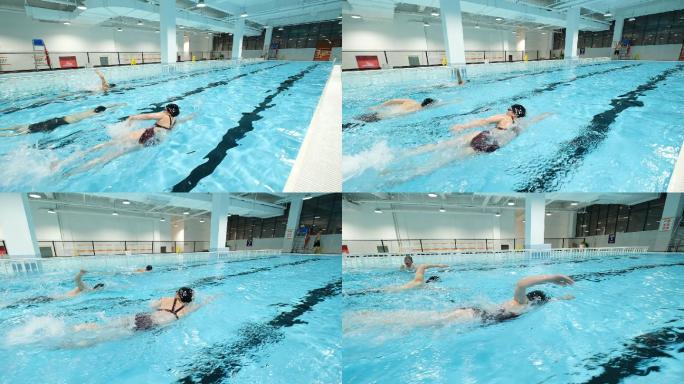 游泳馆游泳教练游泳视频