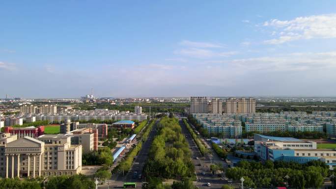 酒泉市全景 空景