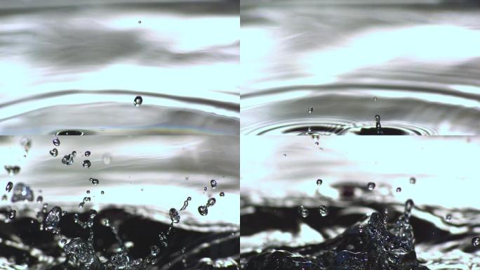 塑料瓶掉入水中特写