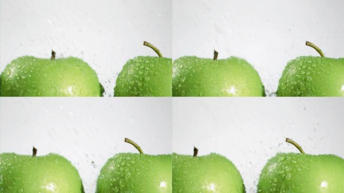 绿苹果特写苹果特写青苹果绿色健康