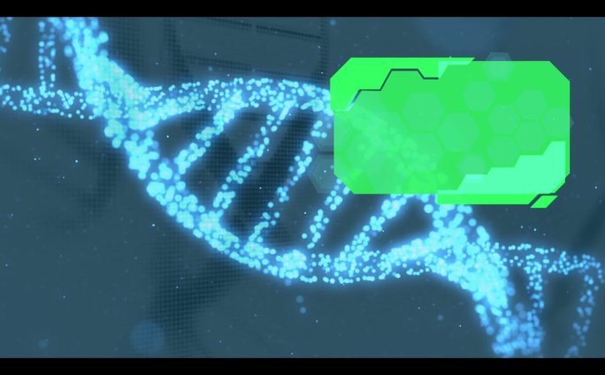 色度键出现在DNA螺旋背景上