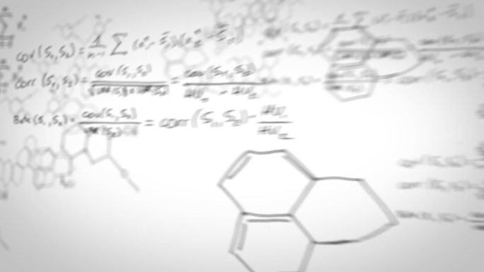 动画的化学元素在白色的背景