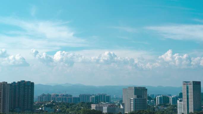 延时城市天空