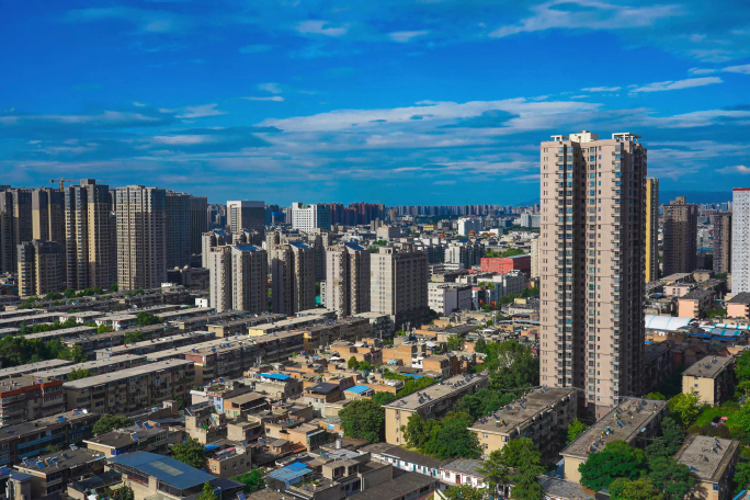 流云日落微电影宣传片城市延迟素材