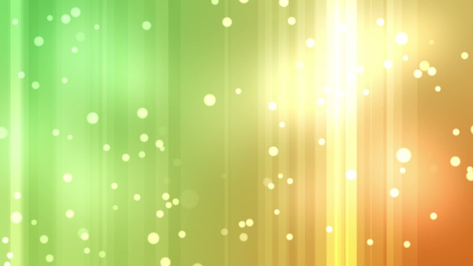黄色和绿色的光与闪亮的星星出现在一个彩色的背景