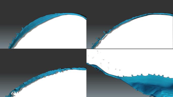 带有空白空间的溅水动画