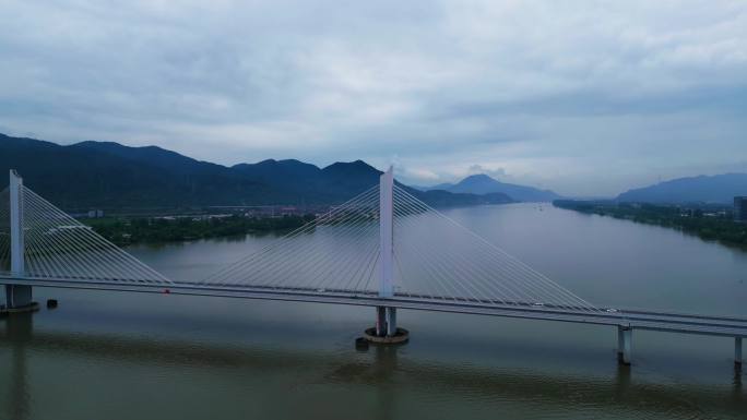 杭州富阳大桥航拍调色版本