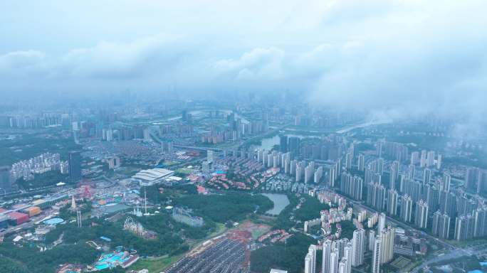 5K航拍长沙县星沙开元路全景3