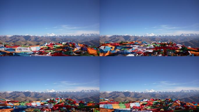 4K 西藏 珠峰全景带经幡同期声