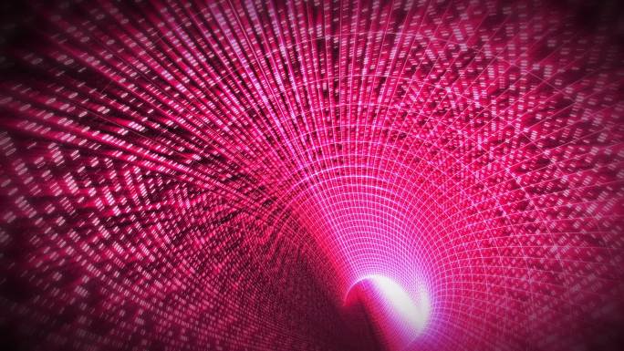 一个粉红色灯光隧道的背景