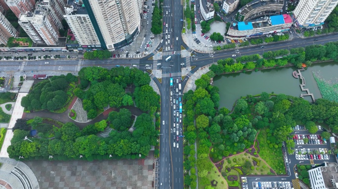 5K航拍长沙县星沙开元路全景7