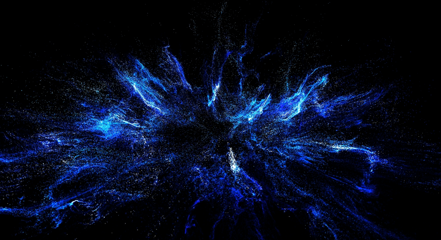 粒子爆炸特效科技流体烟雾