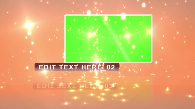动画屏幕与色度键和文本空间，以橙色背景与灯光