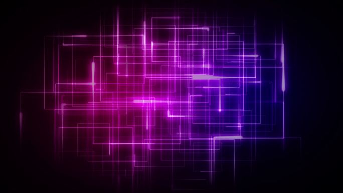 紫色和粉色渐变网格线条动画特效