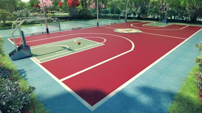 园林运动社区篮球场