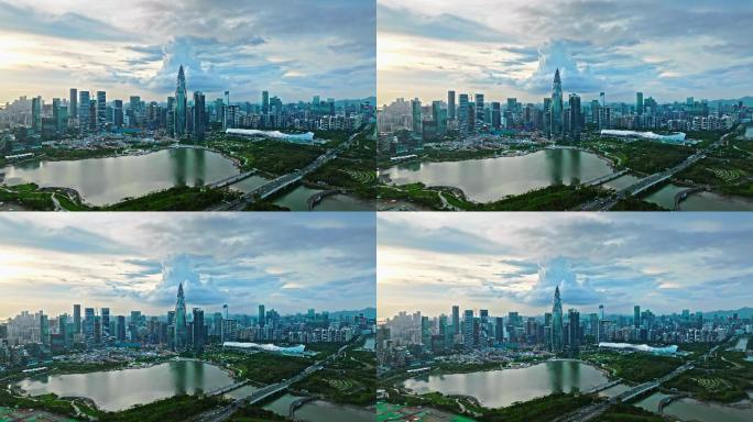 【正版素材】深圳南山区后海4K航拍