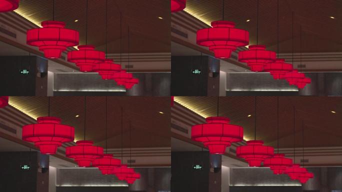 4K正版-中式餐厅红色灯笼灯具 03