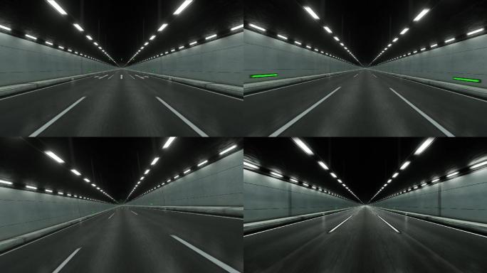 高速隧道穿行车道