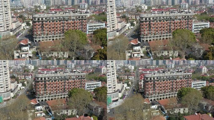 4K原素材-航拍上海武康大楼