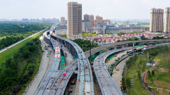 合肥西二环快速路合肥高架桥城市交通建设