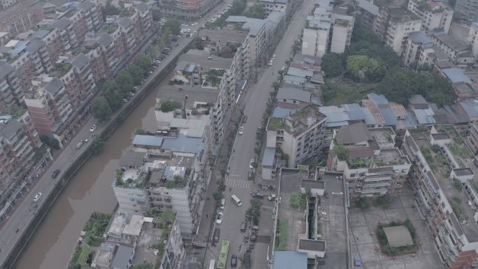 菜市场  人间烟火 航拍 棚户区 城市