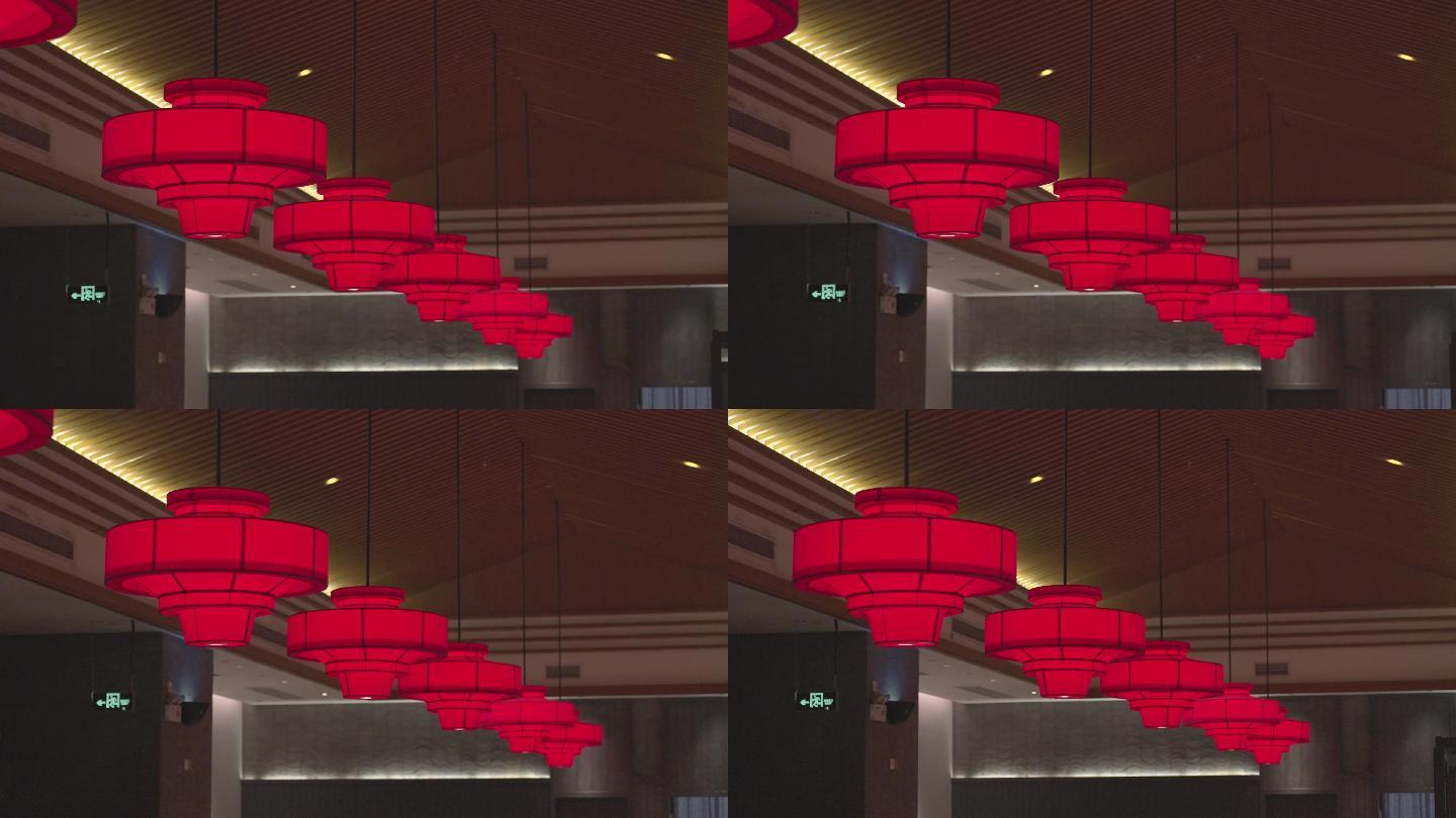 4K正版-中式餐厅红色灯笼灯具 04