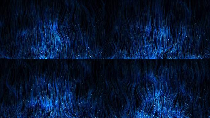 科技蓝色粒子上升-无缝循环带透明通道