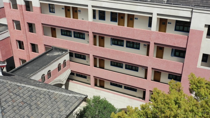 4K原素材-航拍上海复旦中学