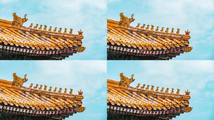 【8K】北京故宫太和殿屋脊兽延时摄影