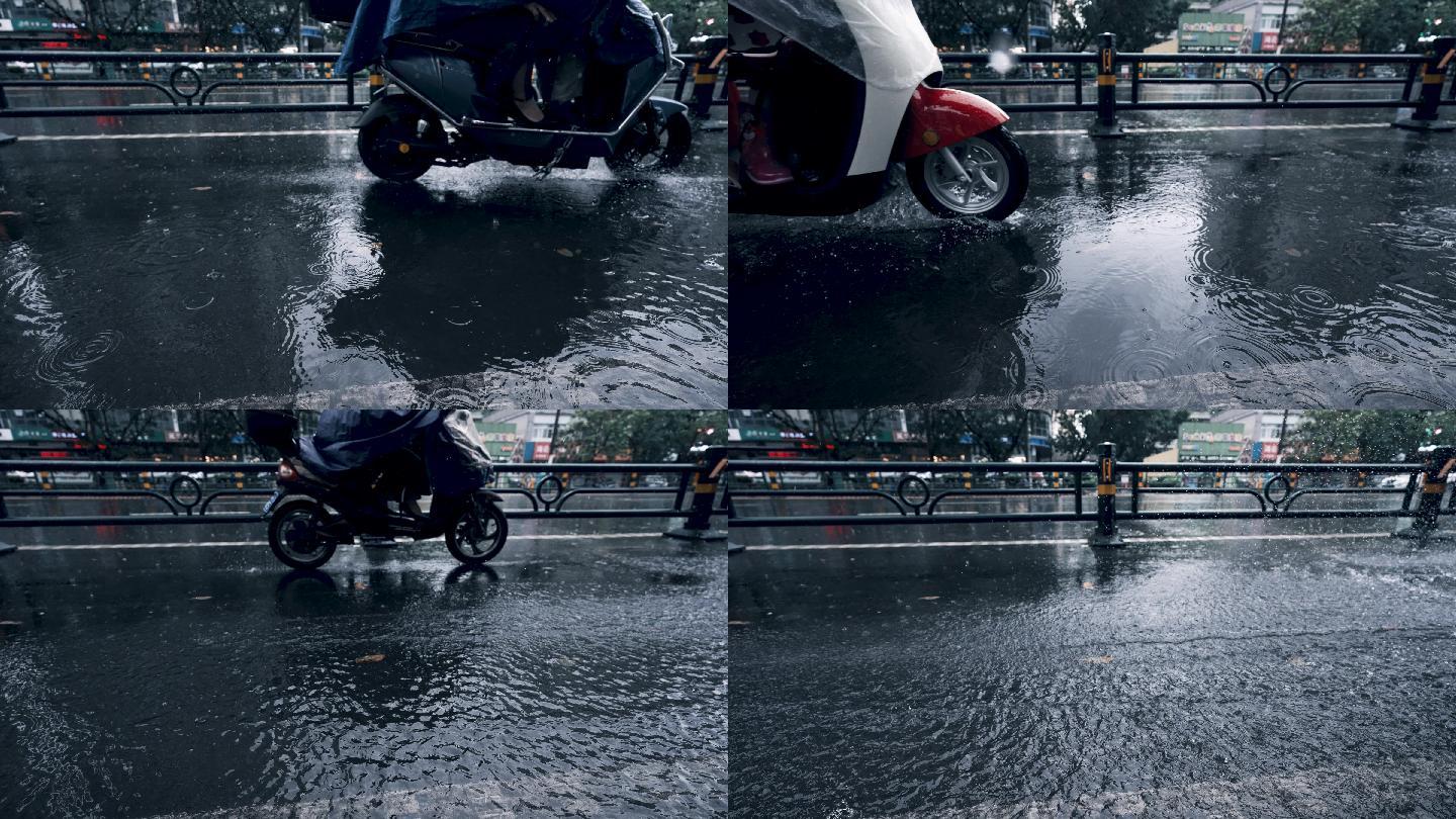 下雨天街景-慢镜头