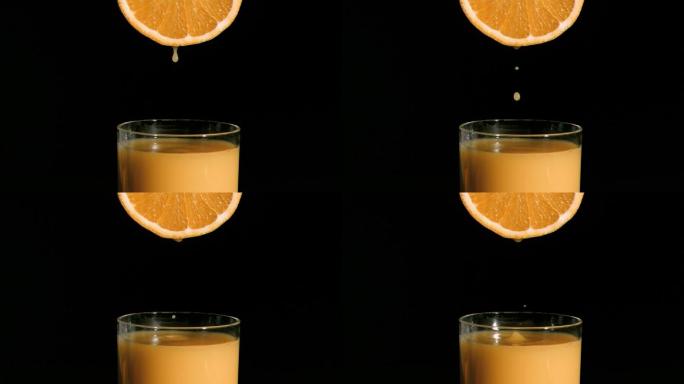 橙子和倒橙汁特写蔬果美味可口
