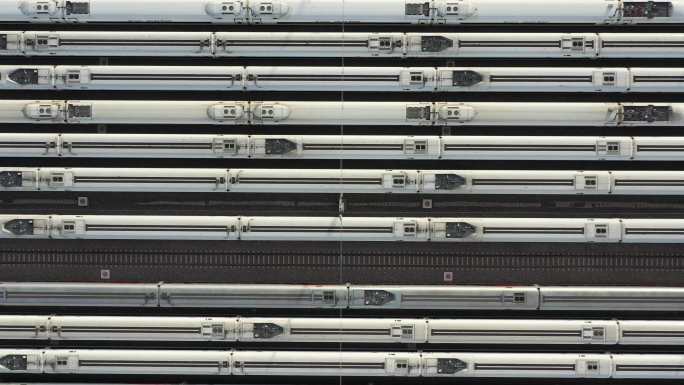 4K原素材-上海高铁路动车组机车车辆段