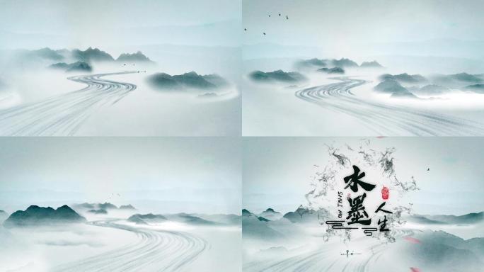 4K中国风水墨山水片头