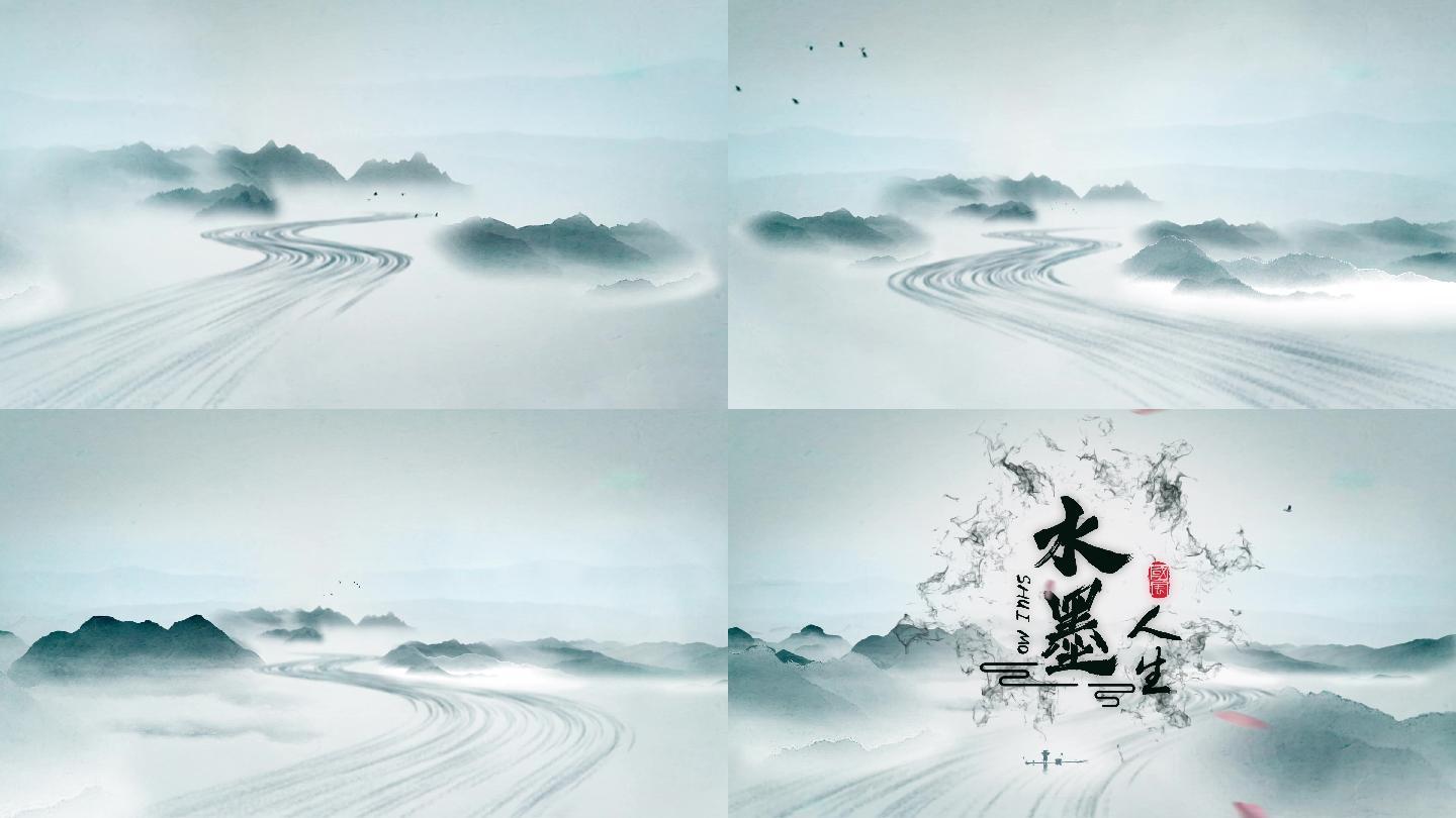 4K中国风水墨山水片头