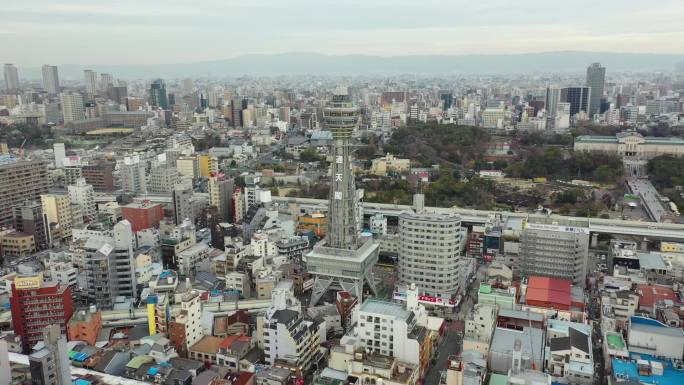 原创 日本大阪阿倍野都市天际线航拍