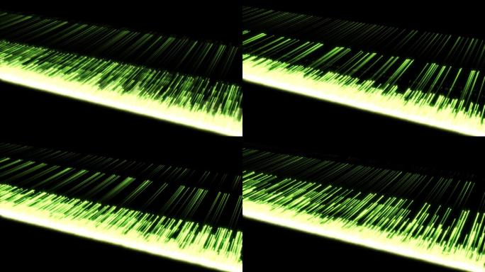 多条绿线的动画光束效果闪动光效粒子制作