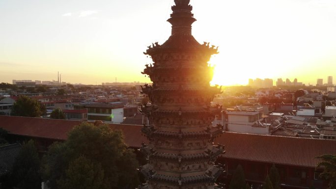 正定临济寺塔航拍