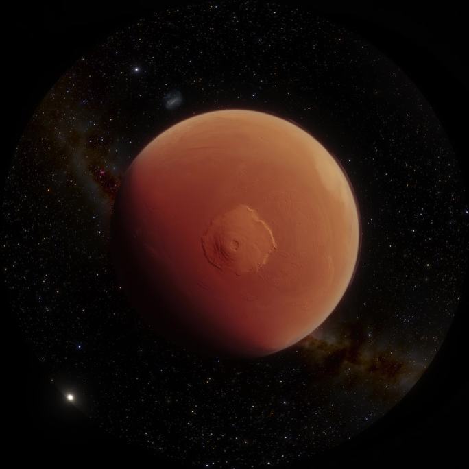 4K60帧 火星及其卫星穹幕动画
