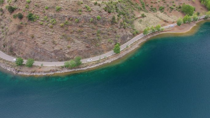 原创 云南丽江宁蒗县泸沽湖自然风光航拍