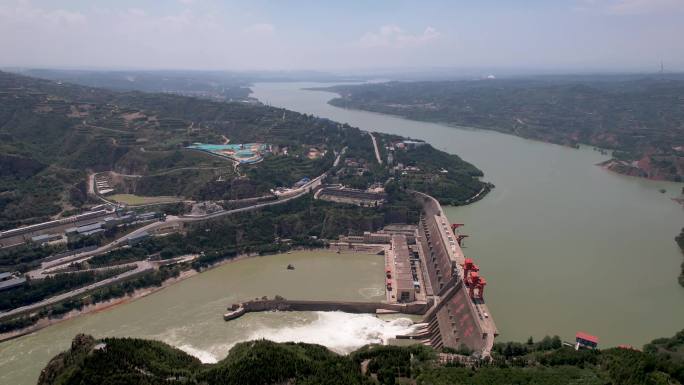 4k原创大型水利枢纽工程万里黄河第一坝A