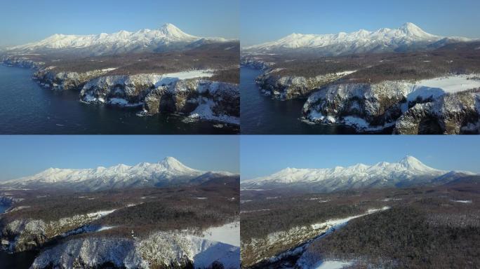 原创 日本北海道知床雪原雪山自然风光航拍