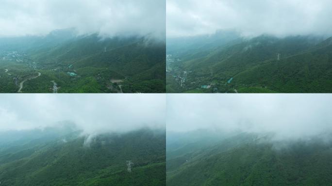 【4K】 航拍北京门头沟西山雨后云海延时