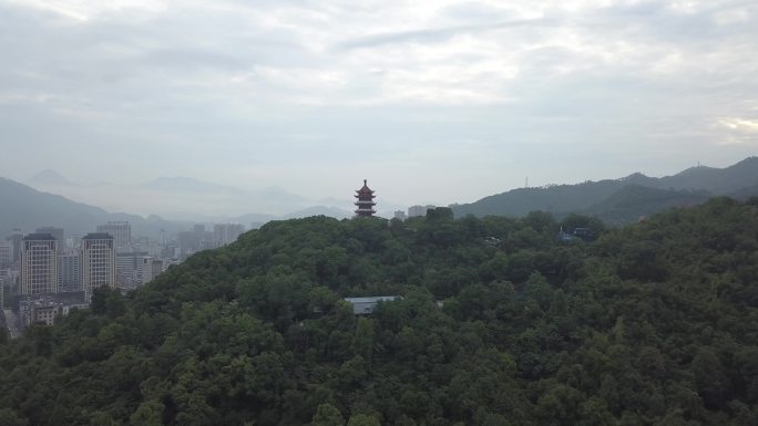 福建省三明市城市风光航拍