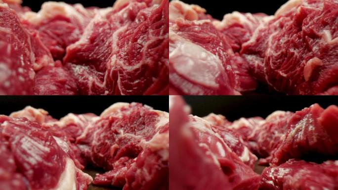 新鲜牛腩牛肉展示实拍素材